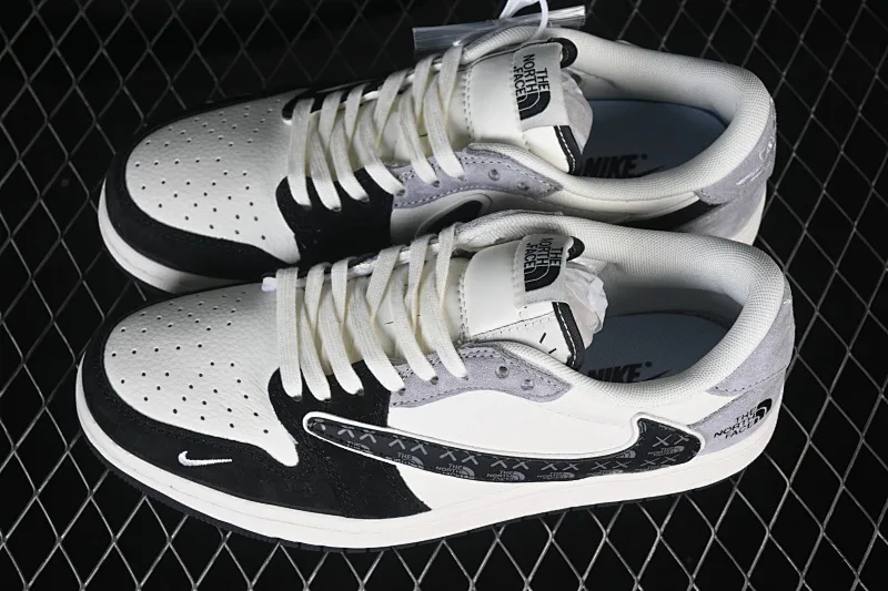 All categories Air Jordan Jordan series basketball shoes Air Jordan 1 Low High-end customized low-top sneakers Air Jordan 1 Low AJ1 Joe 1 three-party joint black and white gray contrast high-end customized low-top retro basketball shoes JW1188-172
